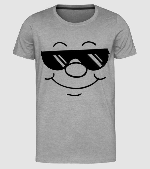 Forma cu ochelari de soare model gri pe tricou