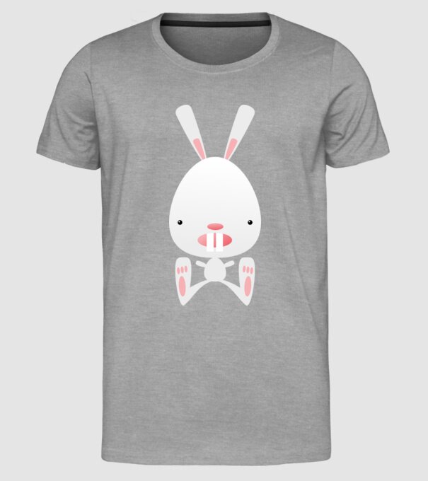 iepuraș model gri pe tricou