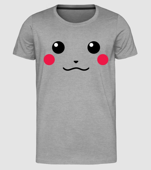 Pikachu model gri pe tricou