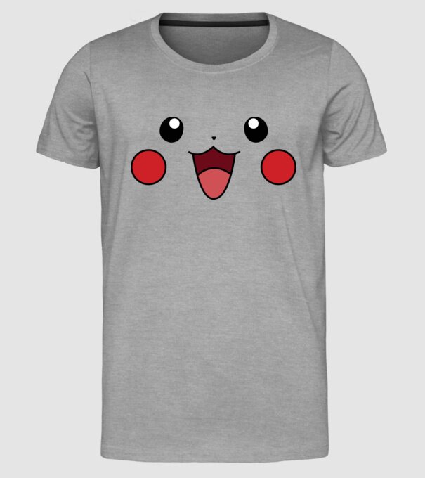 Pikachu model gri pe tricou