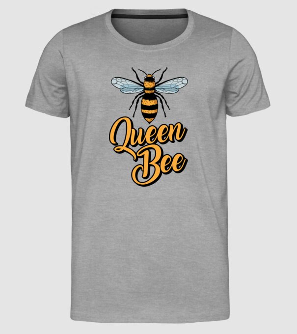 Queen Bee model gri pe tricou
