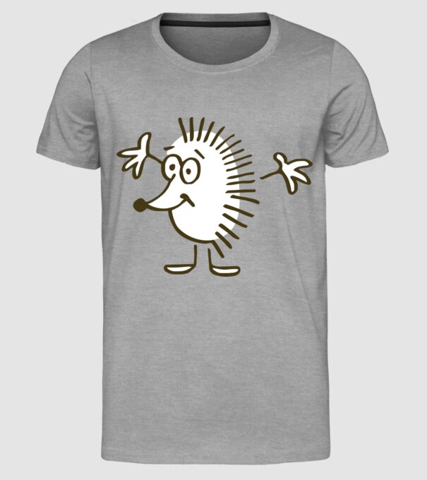 arici model gri pe tricou