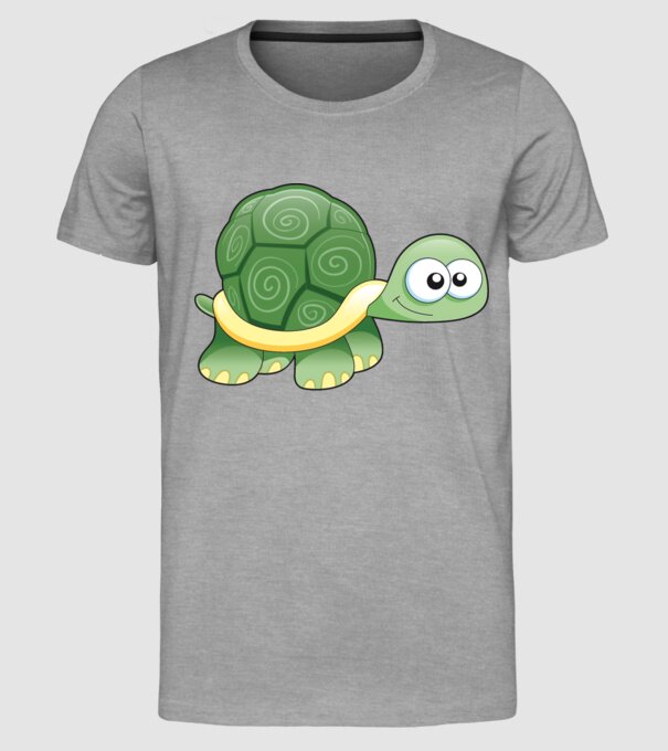 Turtle model gri pe tricou