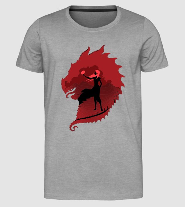 The Dragon model gri pe tricou