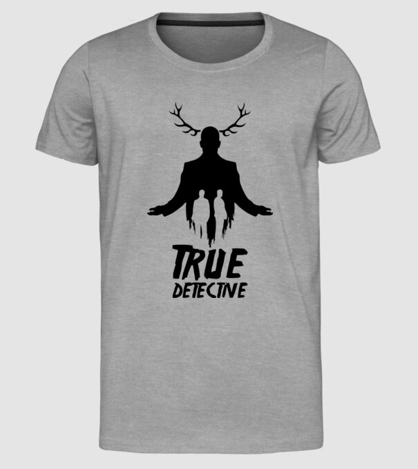 True Detective model gri pe tricou