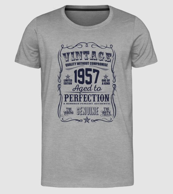 Vintage Perfection - 1957 model gri pe tricou