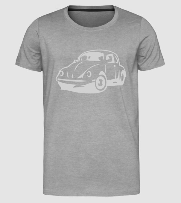 vw beetle model gri pe tricou