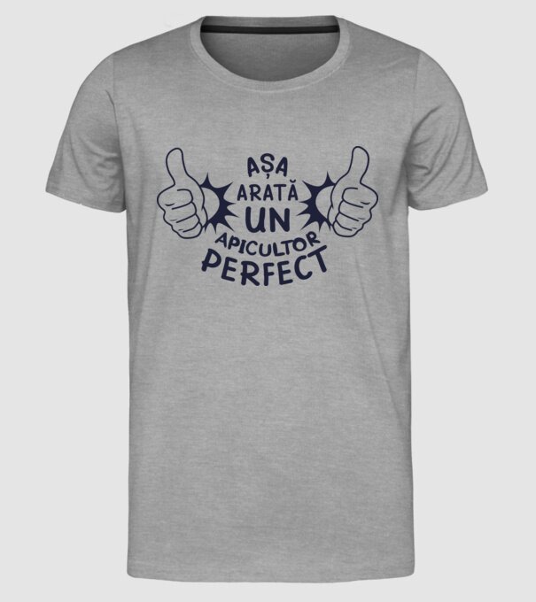 Așa arată un APICULTOR perfect model gri pe tricou