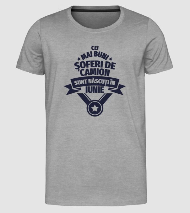 Cei mai buni șoferi de camion sunt născuți în Iunie model gri pe tricou