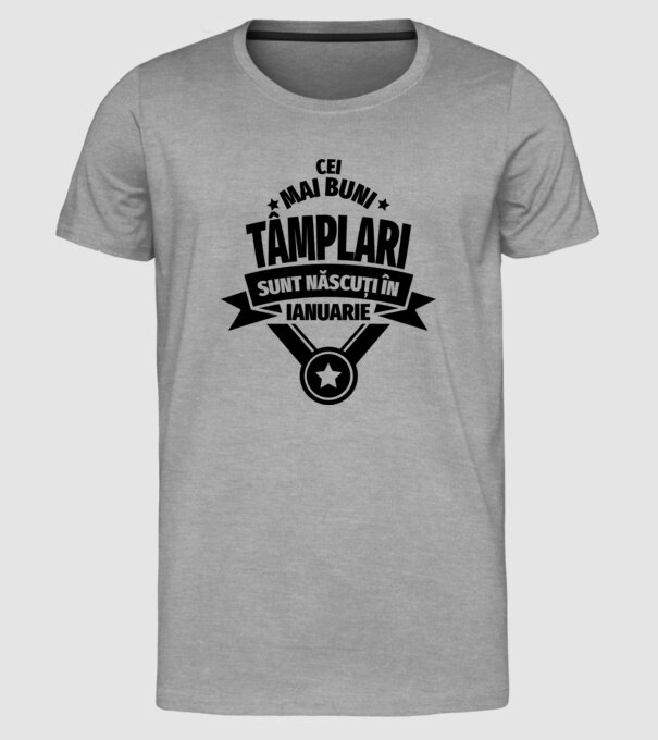 Cei mai buni tâmplari sunt născuți în Ianuarie model gri pe tricou