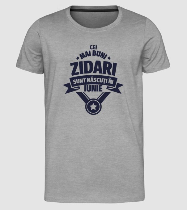 Cei mai buni zidari sunt născuți în Iunie model gri pe tricou