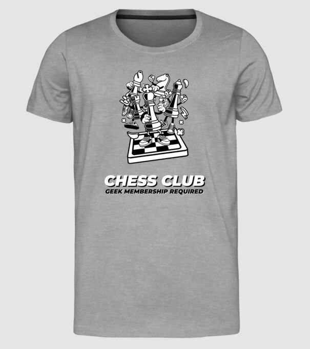chess club model gri pe tricou