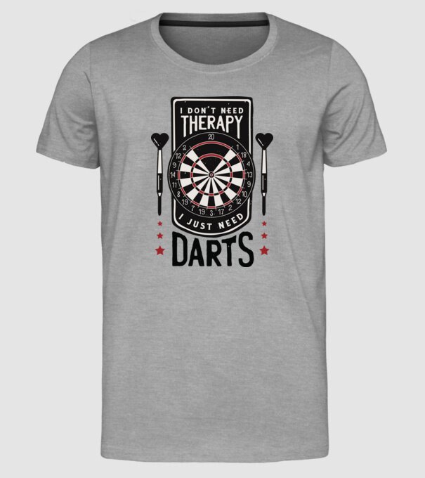 Darts Therapy model gri pe tricou