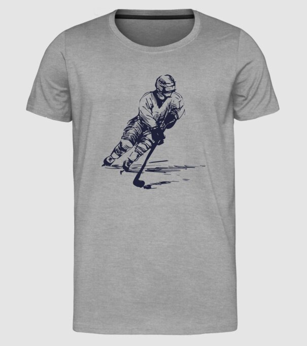 Hockey player model gri pe tricou
