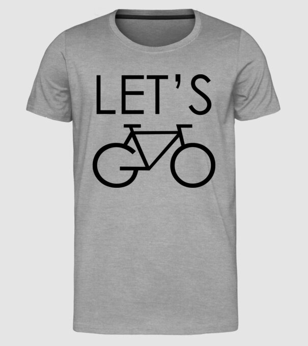 Let's go model gri pe tricou