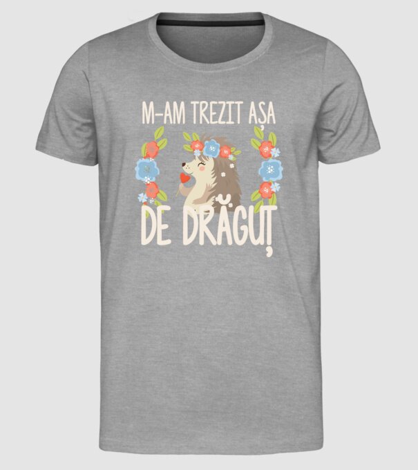 M-am trezit așa de drăguț model gri pe tricou