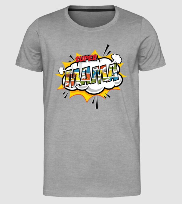 Mamă Comică model gri pe tricou