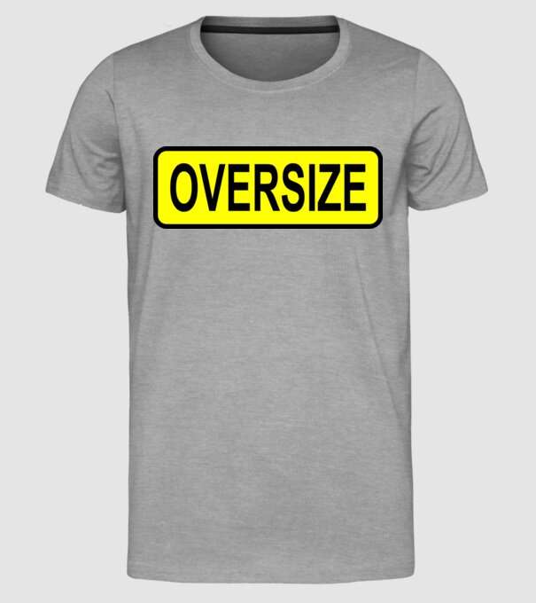 Oversize model gri pe tricou