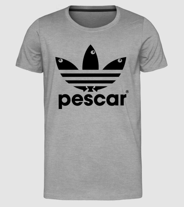 Pescar original model gri pe tricou
