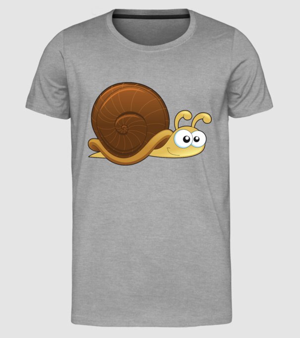 Snail model gri pe tricou