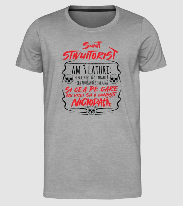 sunt stivuitorist am 3 laturi model gri pe tricou