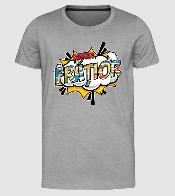 Super Frățior model gri pe tricou