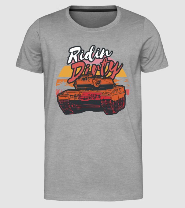 Tancuri model gri pe tricou