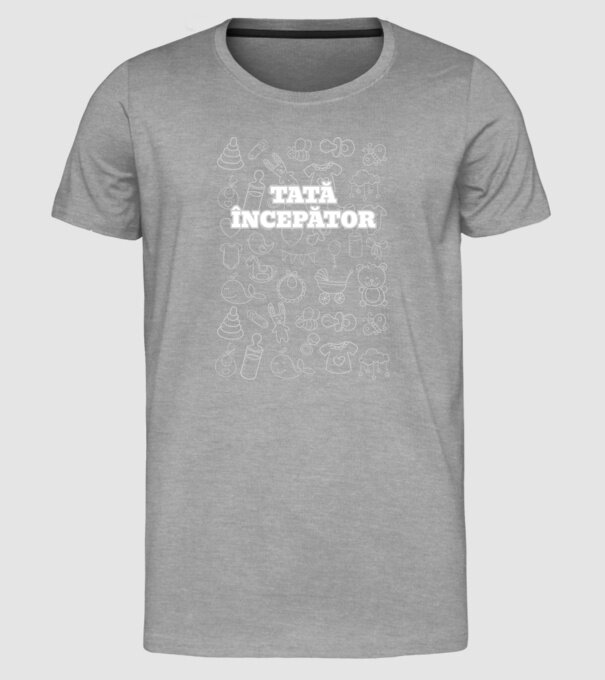Tată începător model gri pe tricou