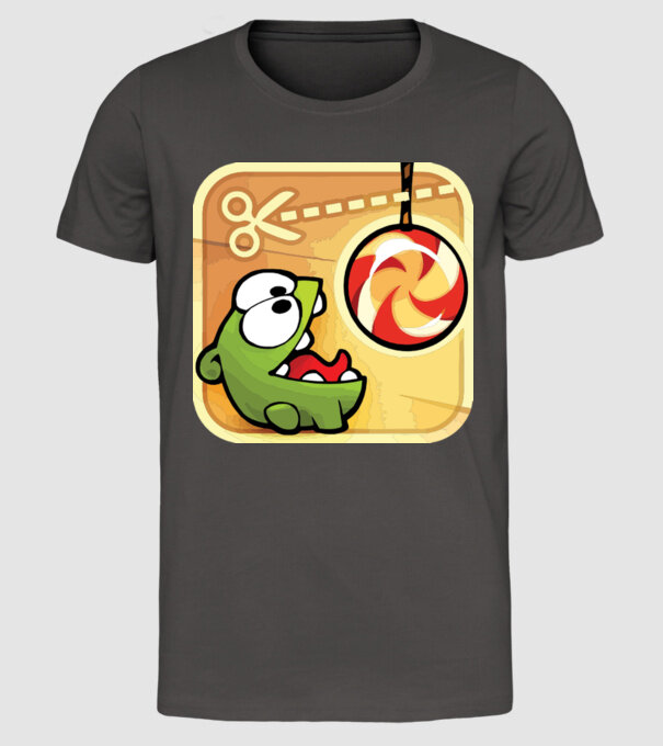 model gri închis pe tricou