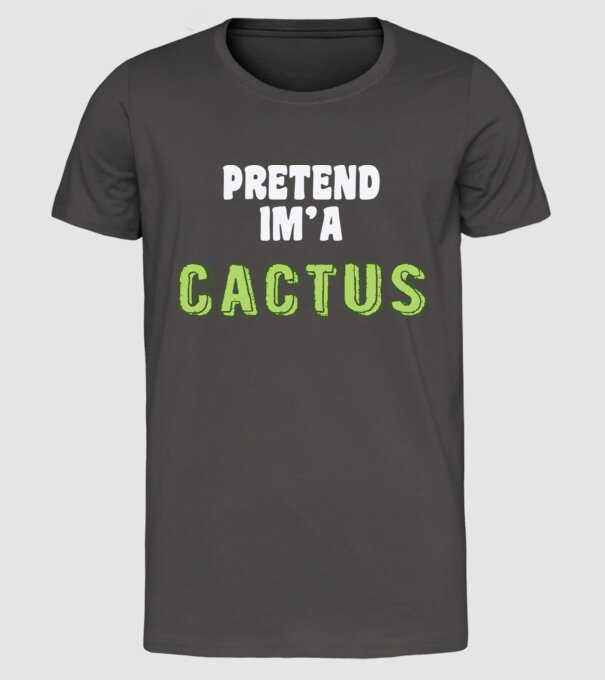 Cactus carnaval model gri închis pe tricou