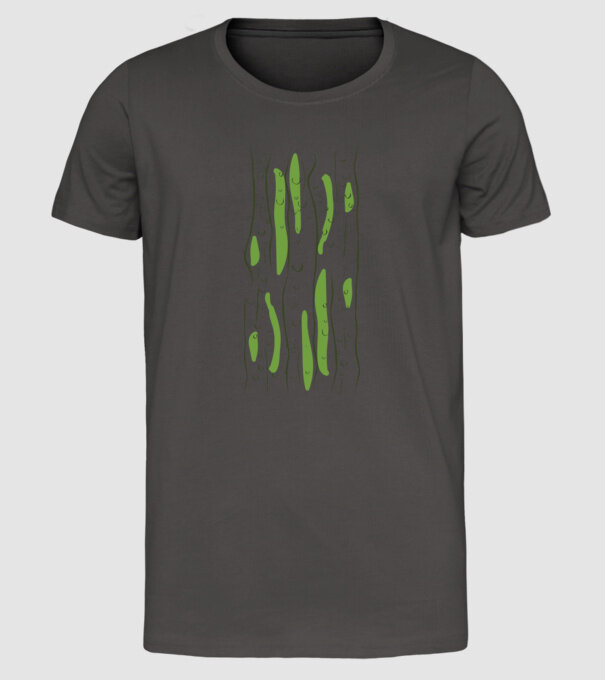 Castravete carnaval model gri închis pe tricou