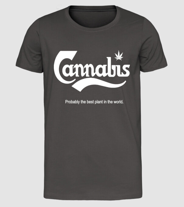 Cannabis model gri închis pe tricou