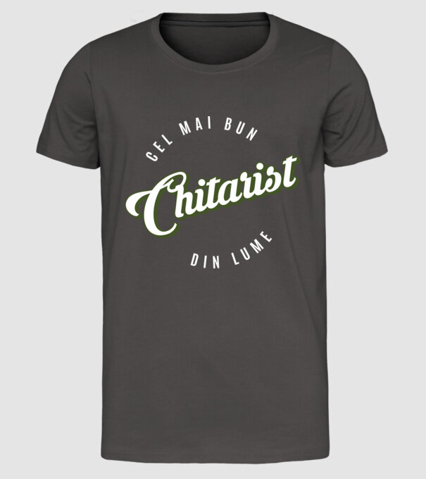 Cel mai bun Chitarist din lume model gri închis pe tricou