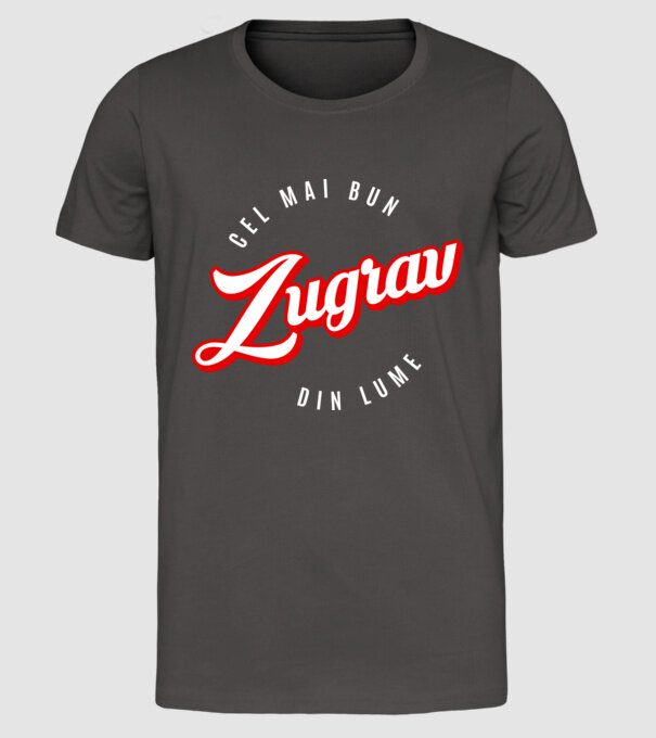 Cel mai bun ZUGRAV din lume model gri închis pe tricou