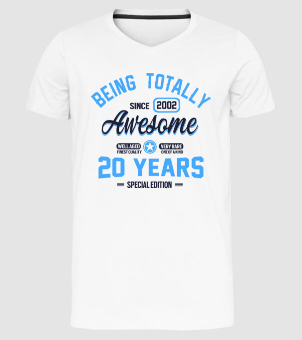 20 years of being totally awesome model alb pe tricou