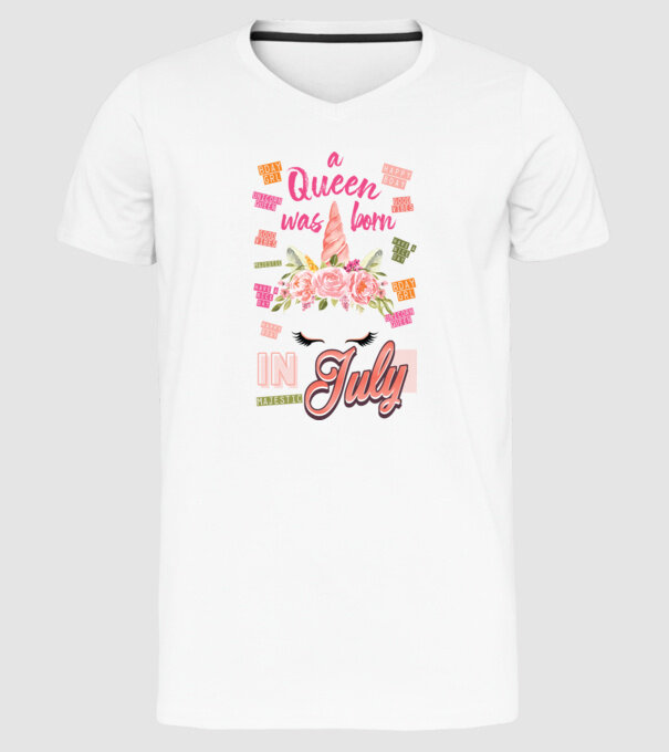 A queen was born in JÚLIUS model alb pe tricou