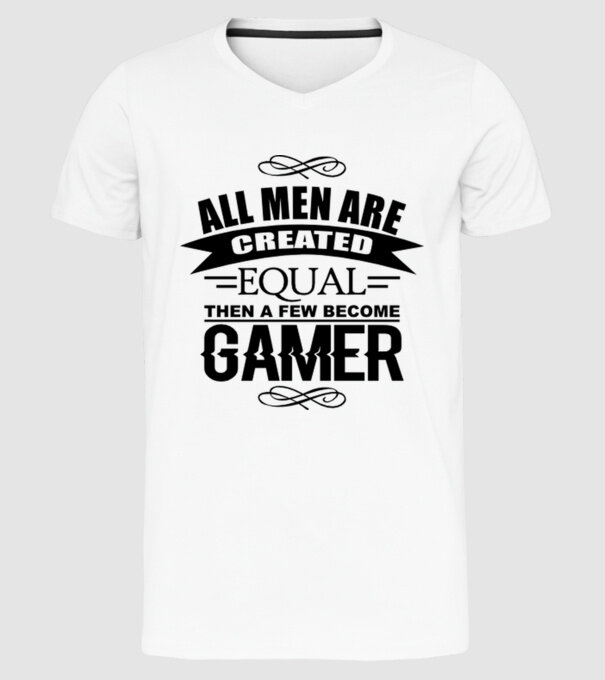 All men are created equal... model alb pe tricou