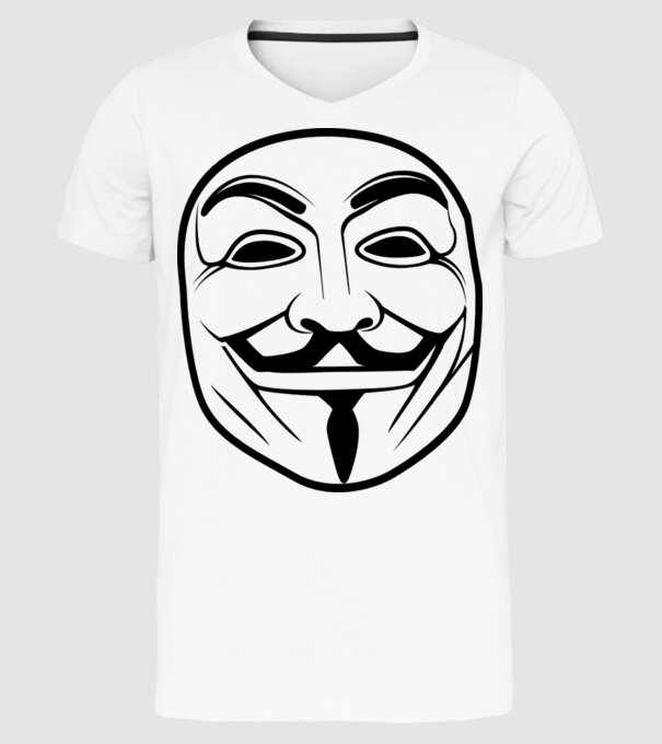 Anonymus model alb pe tricou