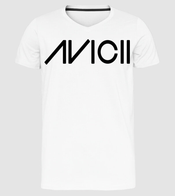 Avicii Logo model alb pe tricou