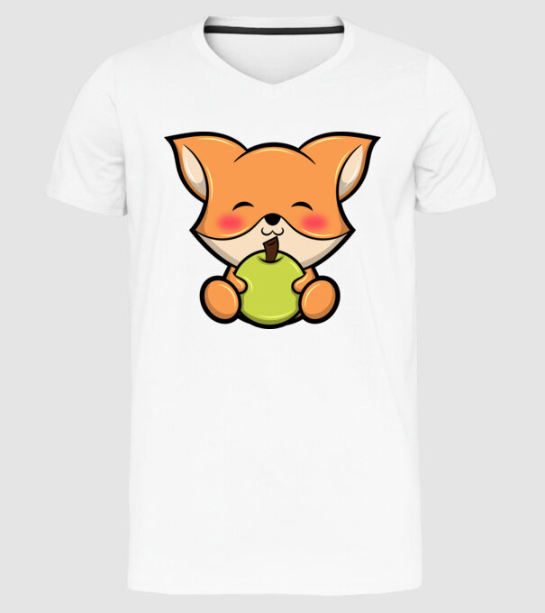 Baby Fox model alb pe tricou