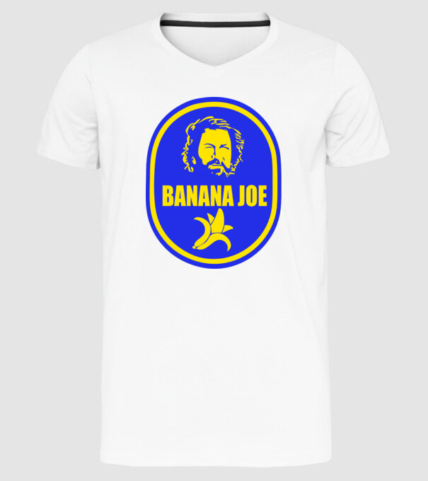 Banana Joe model alb pe tricou