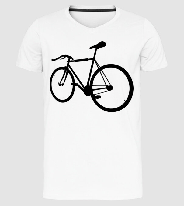 Bicicletă model alb pe tricou