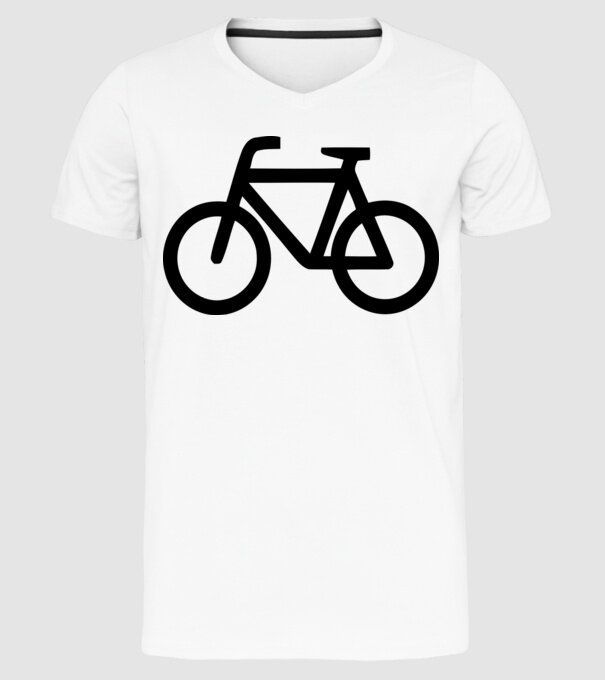 Bicicletă model alb pe tricou