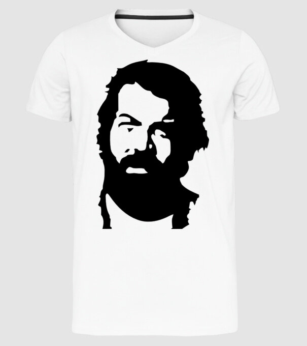 Bud Spencer model alb pe tricou