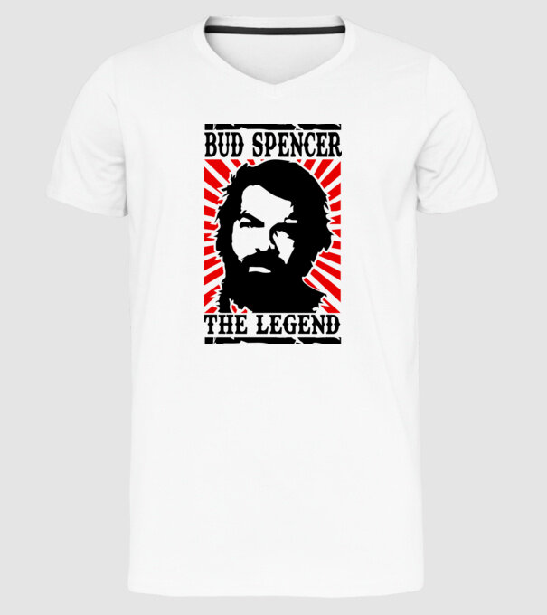 Bud Spencer Legend model alb pe tricou