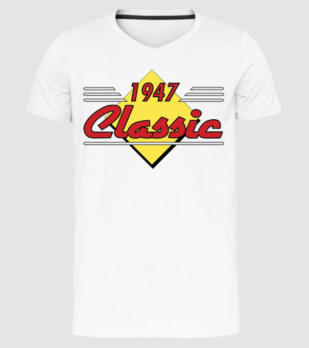 Classic - 1947 model alb pe tricou
