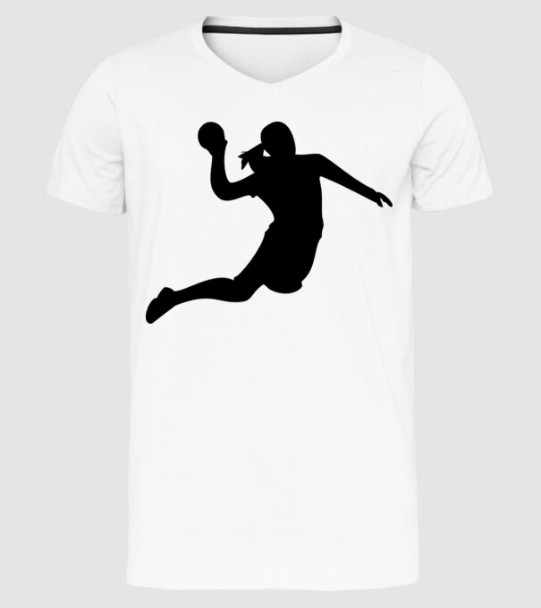 handbal fată model alb pe tricou