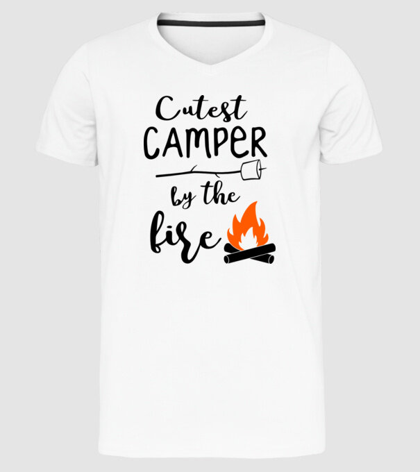 Cutest camper model alb pe tricou