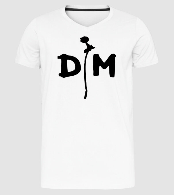 Depeche Mode model alb pe tricou