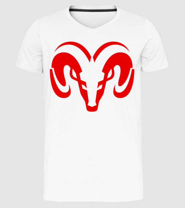 Dodge 1 model alb pe tricou